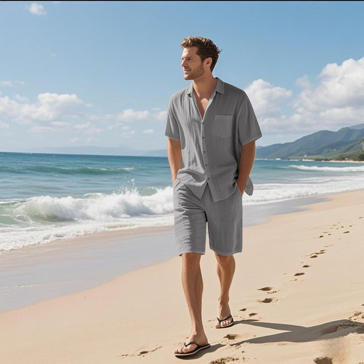 Ensemble d'été pour homme en lin respirant style décontracté - Mateo