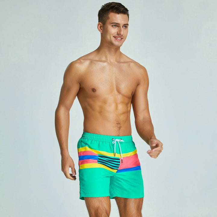 Short homme en microfibre à imprimé multicolore - Adrian