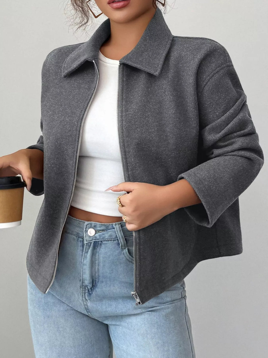 Veste zippée décontractée pour femmes - Alena