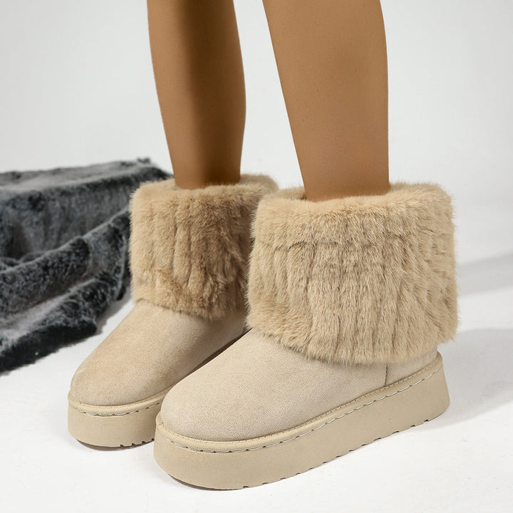 Bottes d'hiver pour femmes avec revers en fourrure synthétique - Ivanna