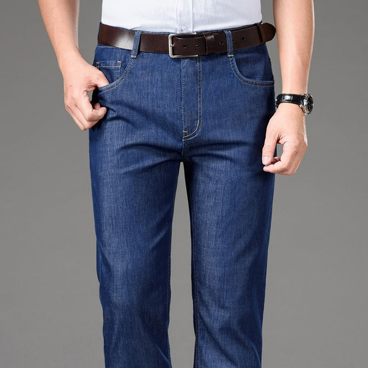 Jean homme coupe droite en coton stretch - Mateo
