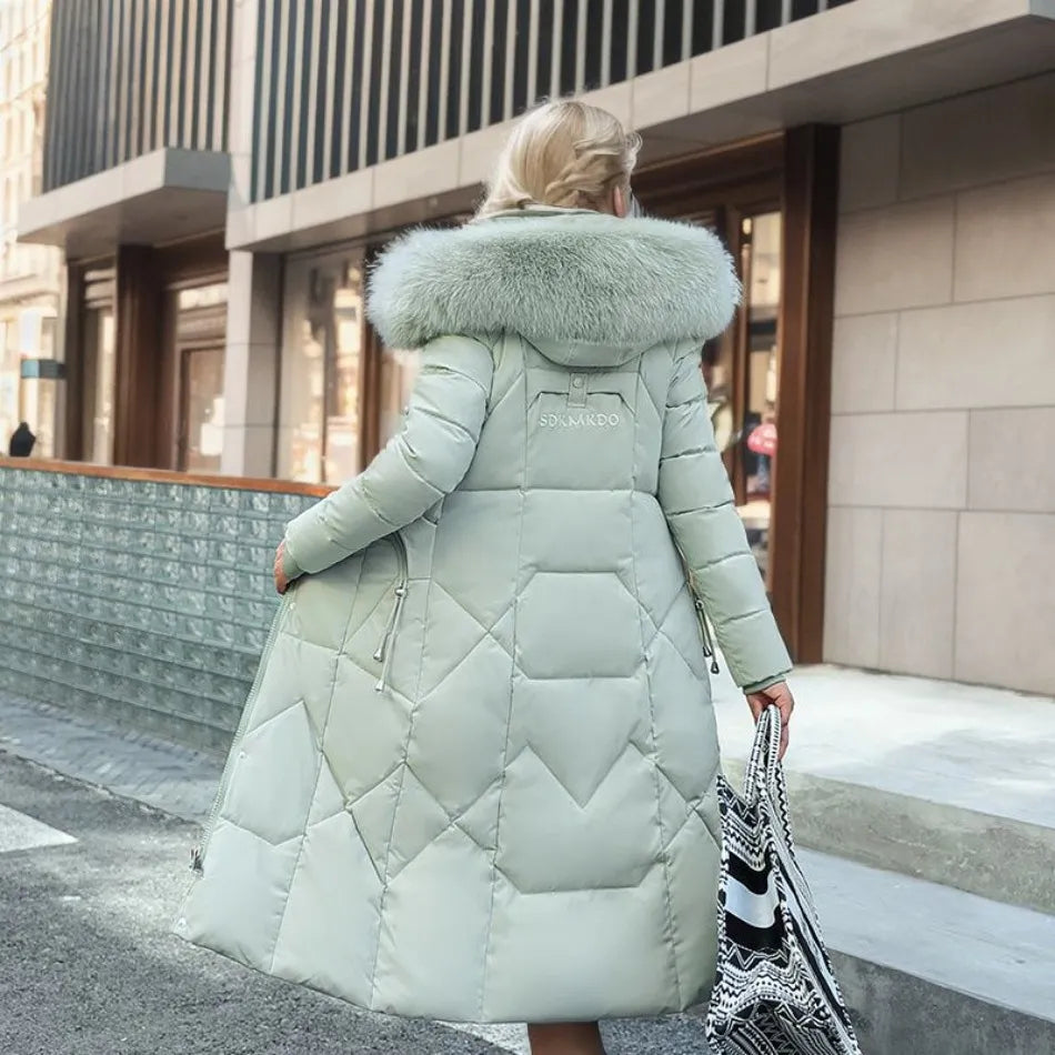 Manteau long matelassé à capuche - Isolde