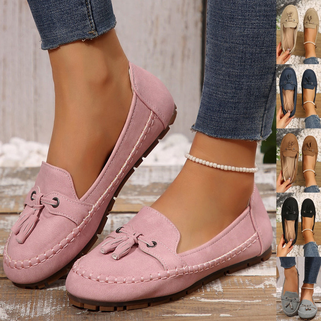 Mocassins plats antidérapants pour femmes avec nœud - Martina