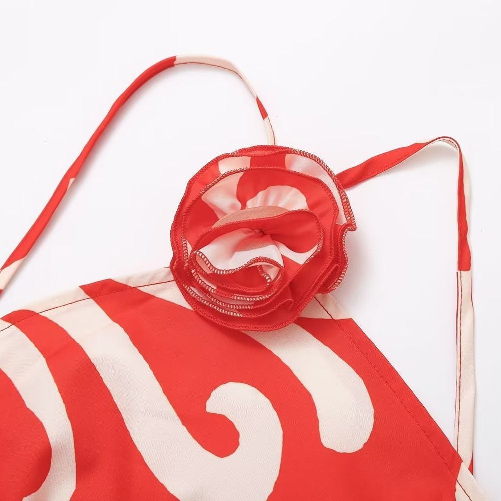 Robe en tissu à imprimé floral pour femmes - Kaja