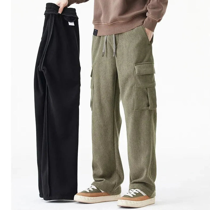 Pantalon en velours côtelé pour homme avec doublure en polaire - Auren