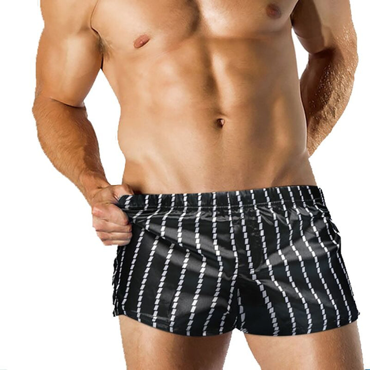 Mode plage natation hommes short rayé