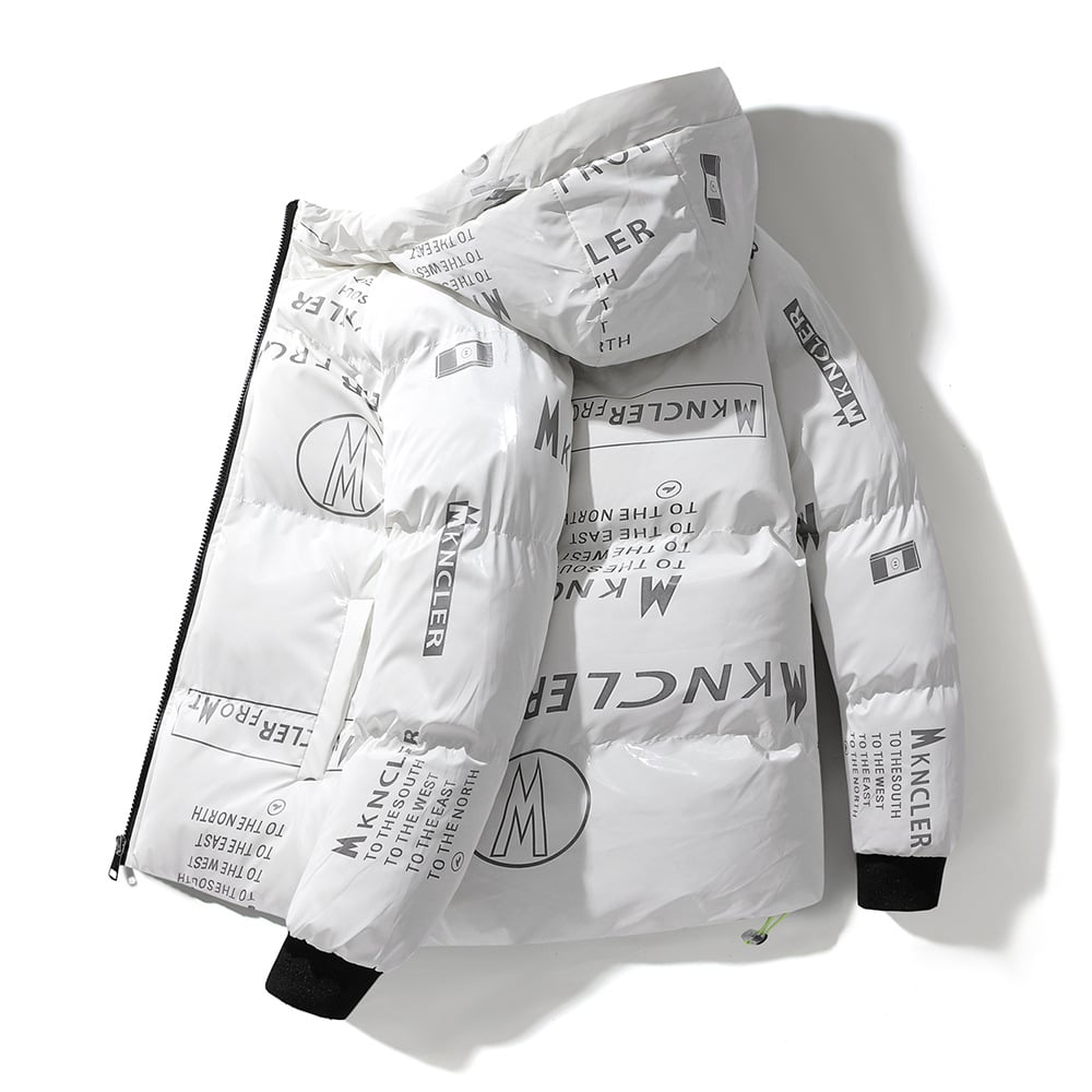 Veste à capuche matelassée effet vinyle pour homme - Lanuz