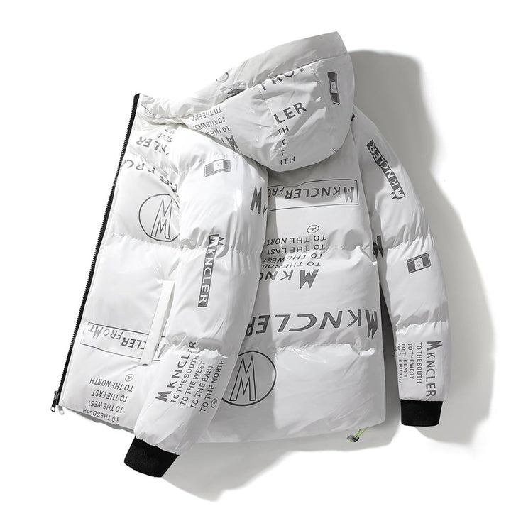 Veste à capuche matelassée effet vinyle pour homme - Lanuz