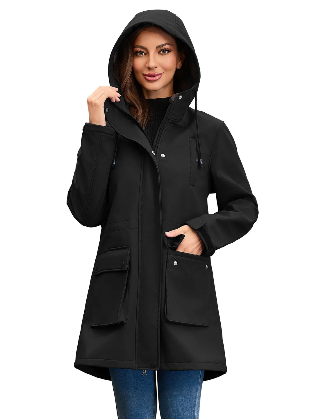 Veste softshell imperméable avec capuche pour femme - Elina