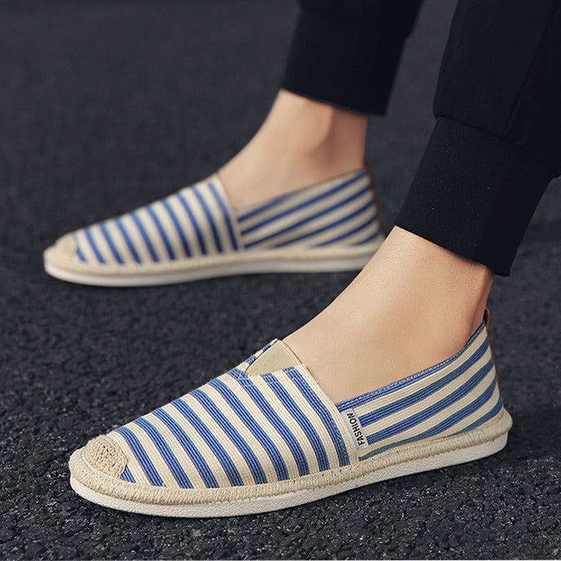 Mocassins en lin respirant pour hommes, style décontracté - Damien