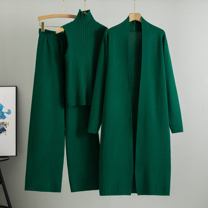 Ensemble d'hiver trois pièces en tricot - Isolde