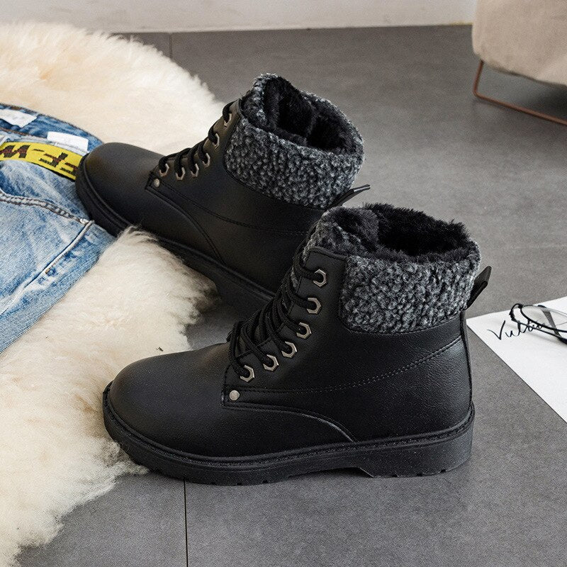 Bottes décontractées pour femmes avec doublure chaude et lacets - Selene