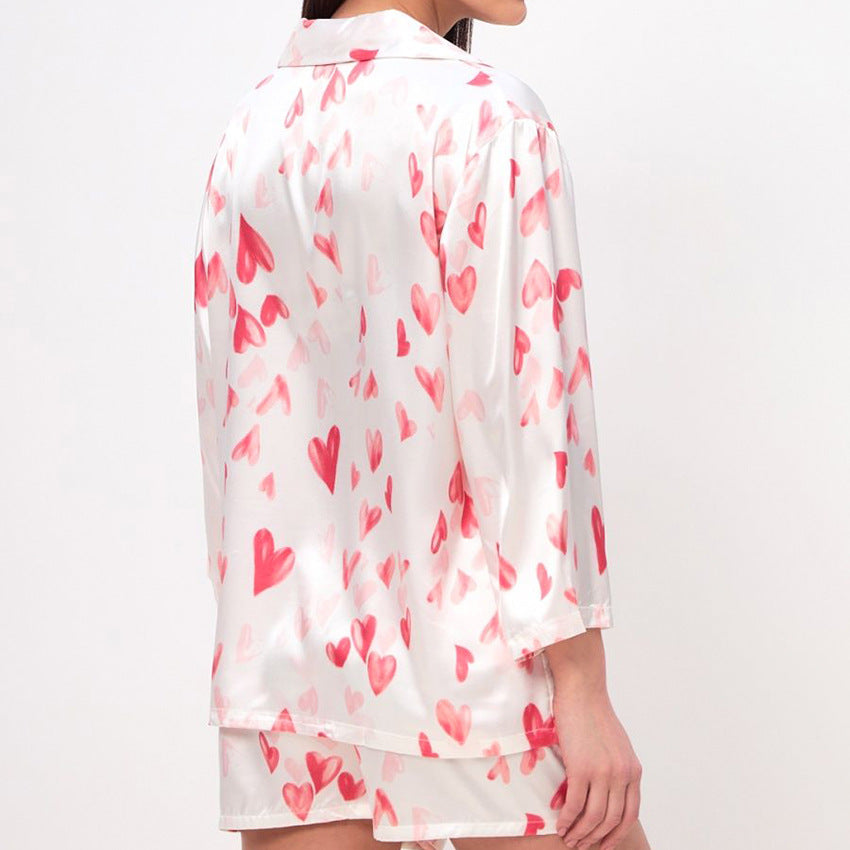 Ensemble tricot femme imprimé cœur - Leja