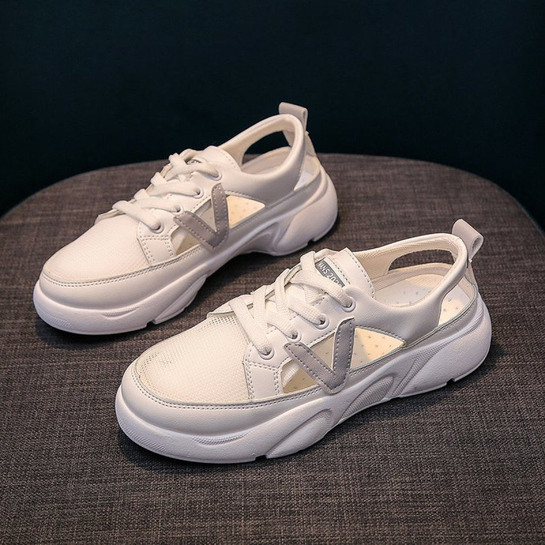 Baskets perforées pour femmes, blanches - Avelyn