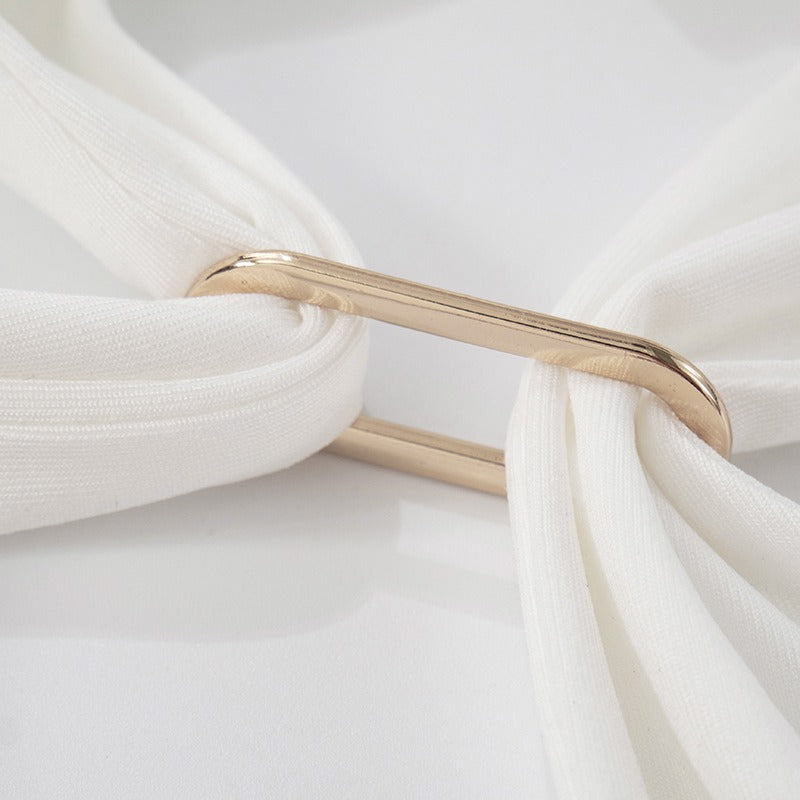 Top pour femmes avec encolure licou à volants et design asymétrique - Kiara