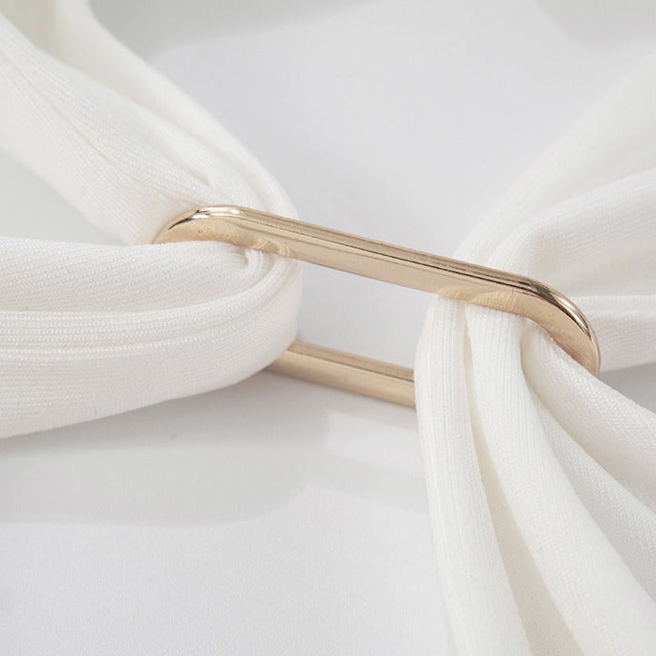 Top pour femmes avec encolure licou à volants et design asymétrique - Kiara