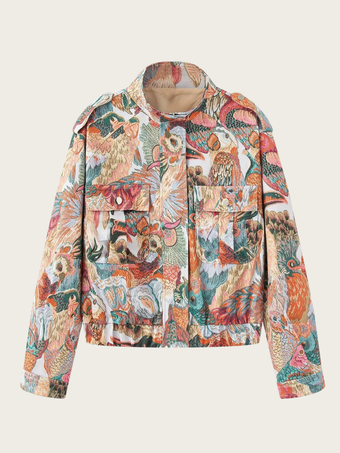 Veste imprimée pour femme avec poches sur le devant - Zenaida