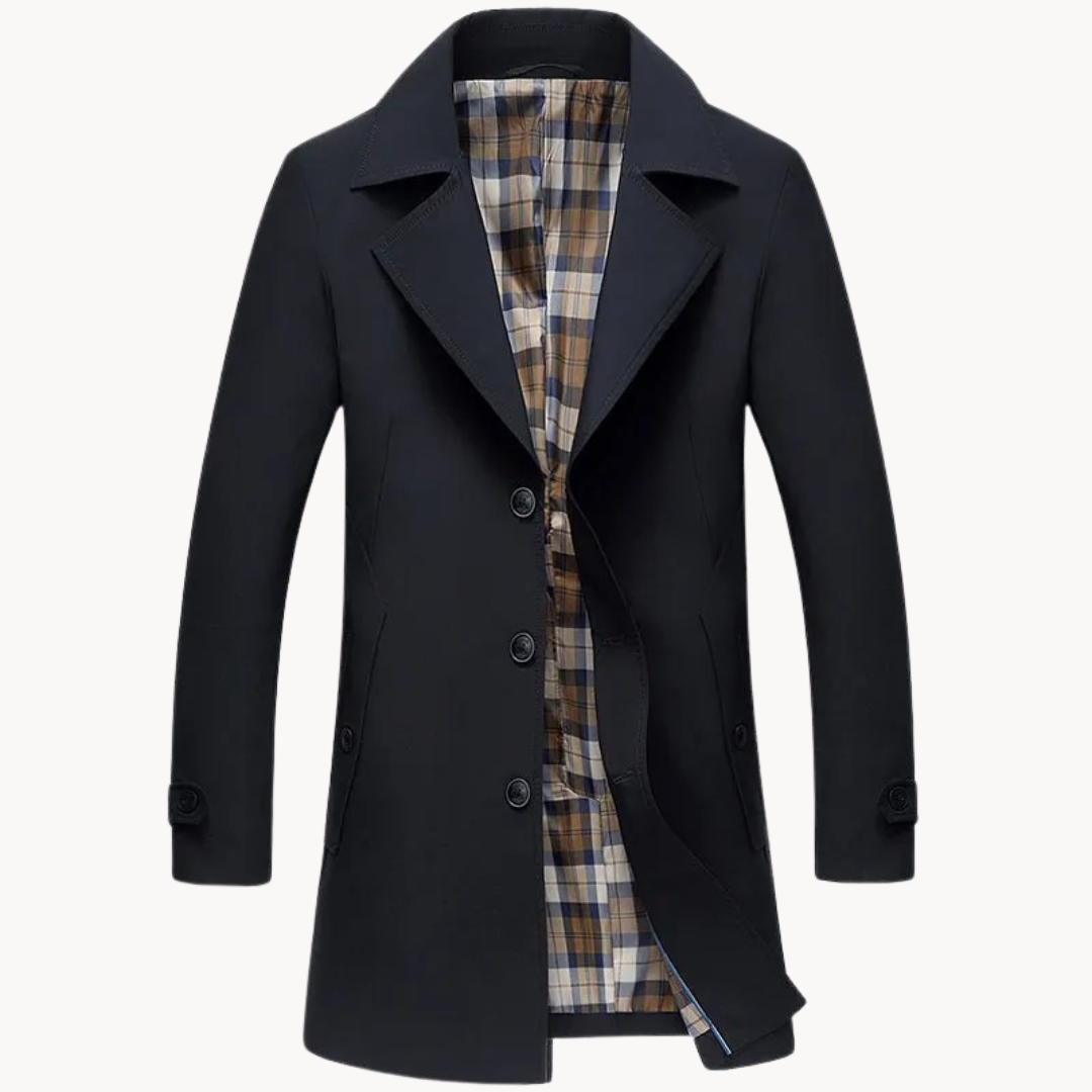 Herman - trench-coat design résistant et coupe-vent pour homme