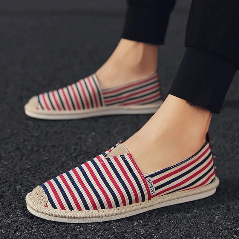 Mocassins en lin respirant pour hommes, style décontracté - Damien