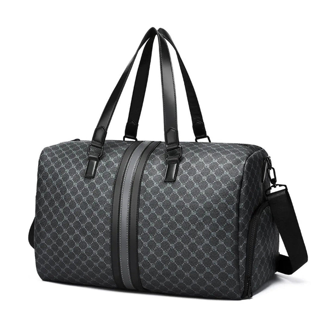 Sac de voyage à carreaux pour hommes avec double poignée renforcée - Mauro