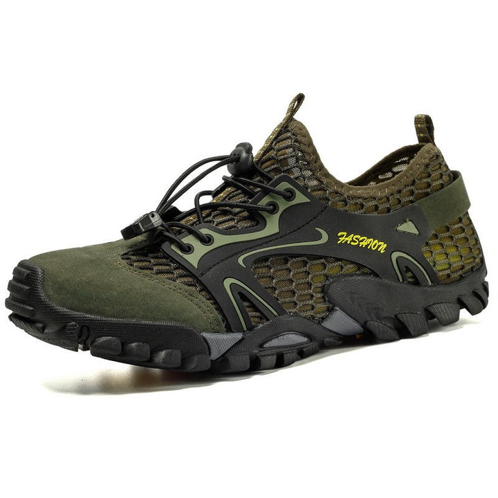 Chaussures de trekking pour hommes, semelle antidérapante en maille noire - Altus