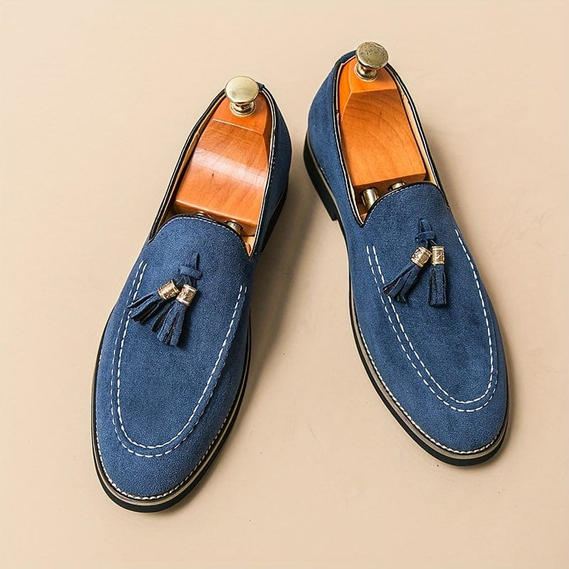 Bellagio Elegant Tasseled Suede Loafer Shoes