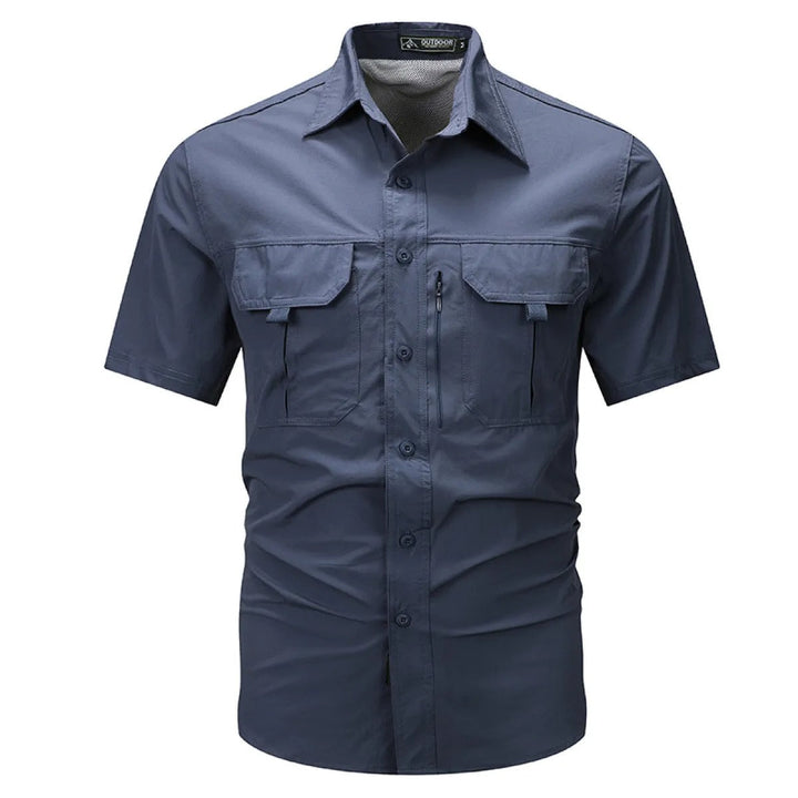 Chemise homme à manches courtes en polyester technique - Mateo
