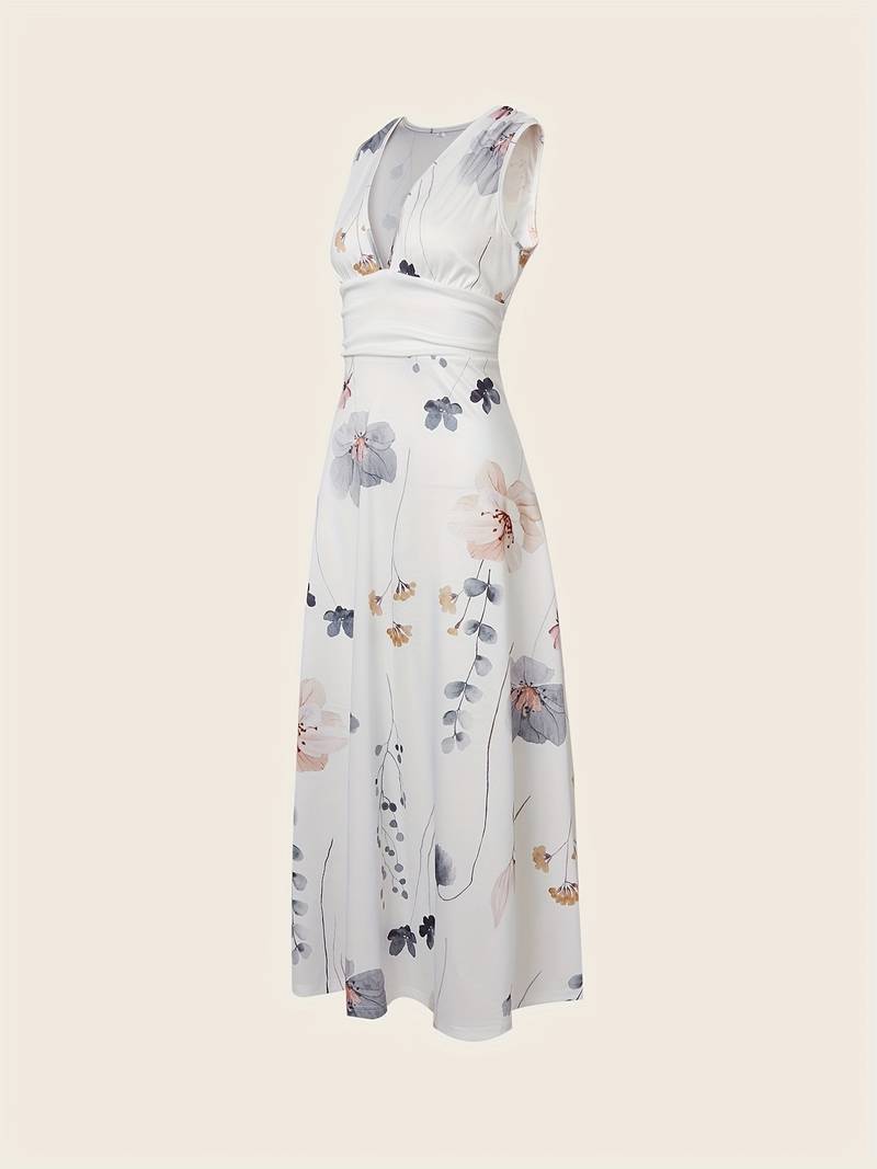 Cassandra - Robe longue à imprimé floral