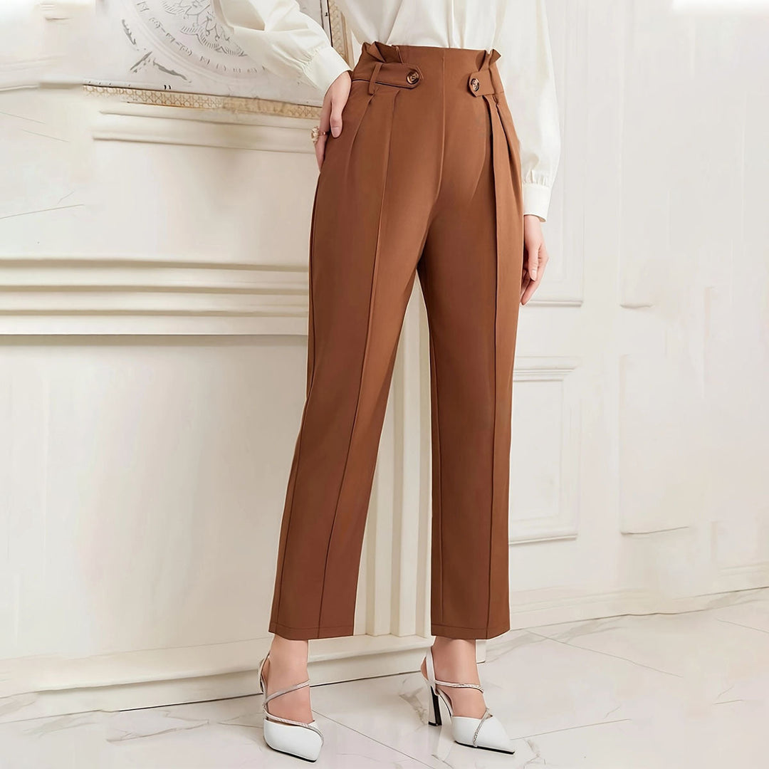 Pantalon droit longueur cheville pour femme - Mireth