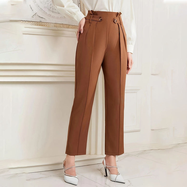 Pantalon droit longueur cheville pour femme - Mireth