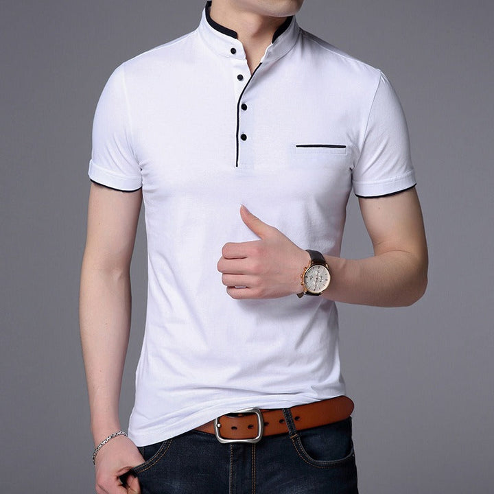Polo homme en coton à manches courtes et col moderne - Álvaro