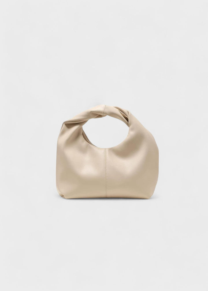 Sac hobo femme poignée ronde cuir synthétique design moderne - Mauve