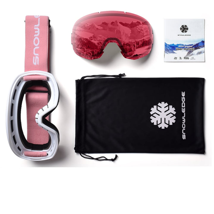 Masque de ski unisexe à double couche