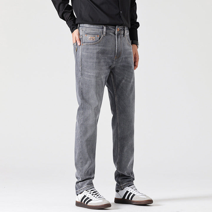 Jean droit avec finition grise - Torleif