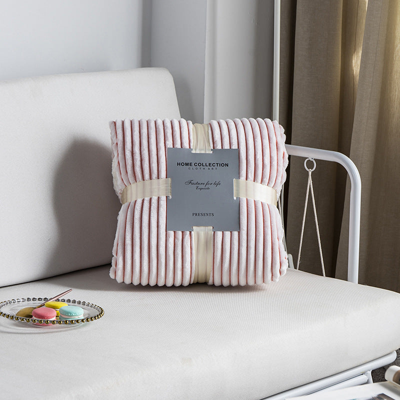 Couverture d'hiver douce et nervurée avec doublure thermique