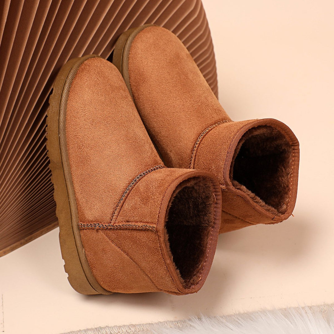 Bottines d'hiver pour femmes en daim avec doublure en fourrure - Lety
