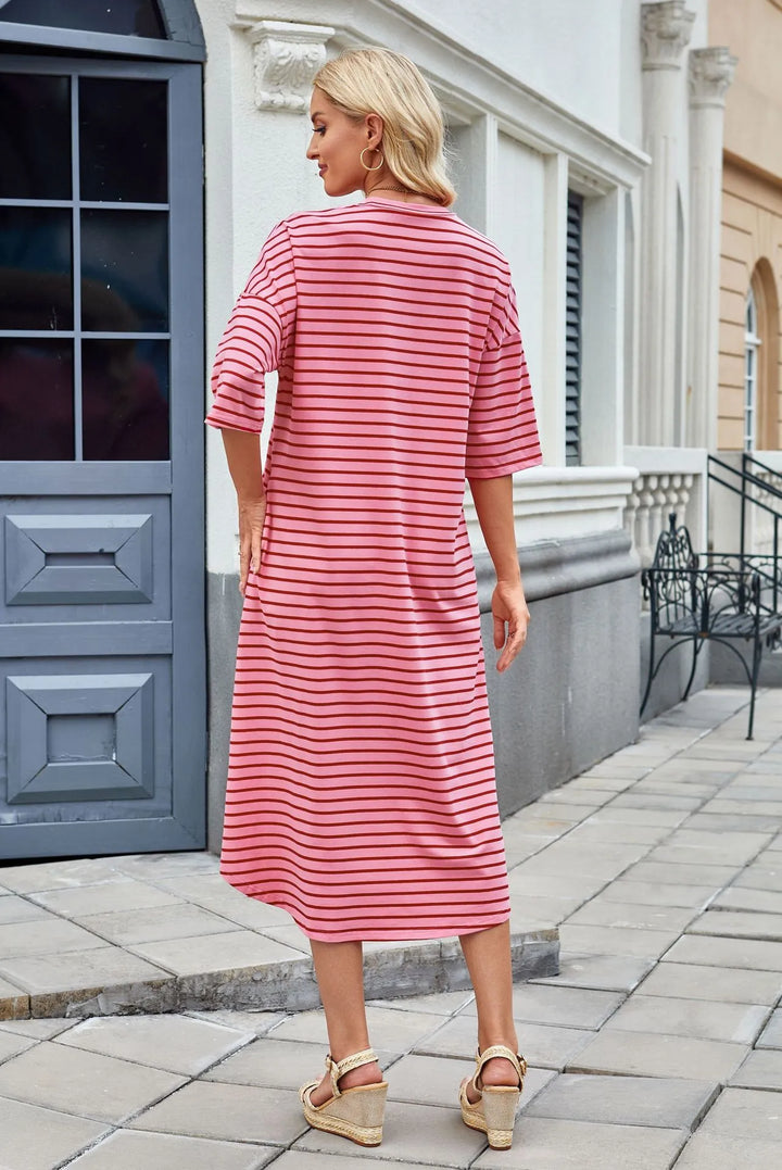 Lorena - Robe d'été décontractée à rayures pour femmes