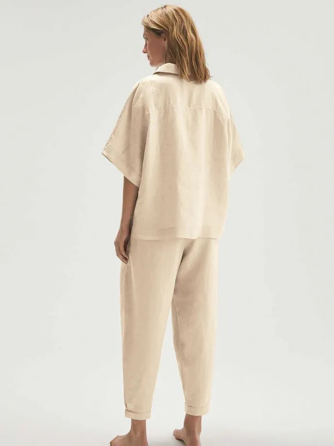 Velia - Top à col en V et pantalon taille haute