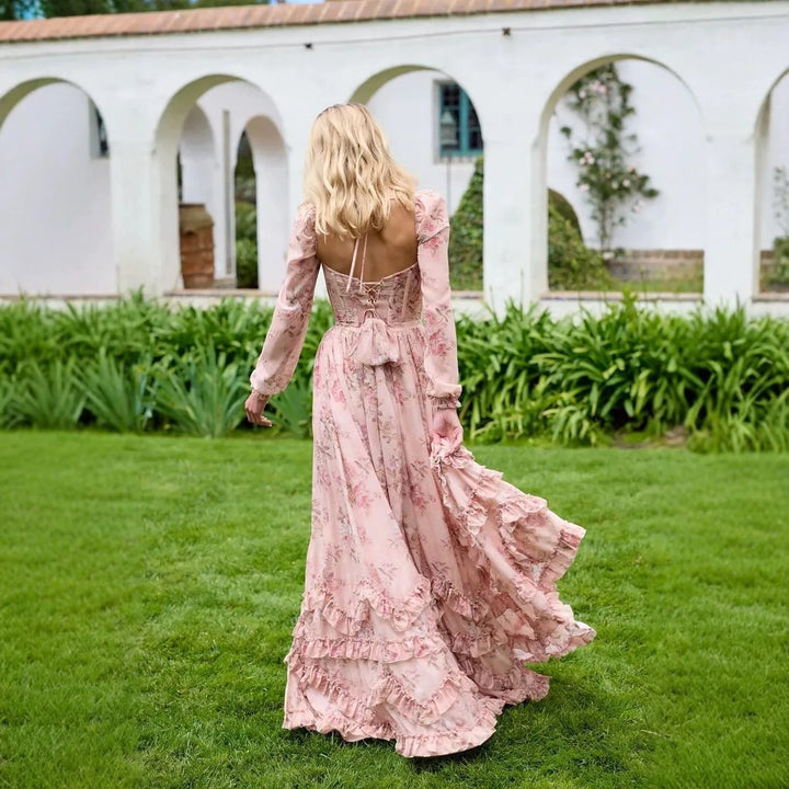 Isis - Robe sans bretelles à imprimé floral Unique