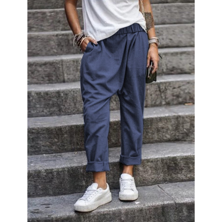 Pantalon court de loisirs pour femmes - Jambe large