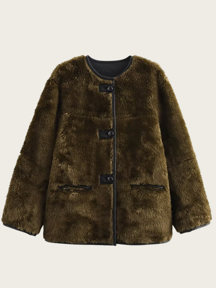 Veste teddy à boutons pour femme - Agnes
