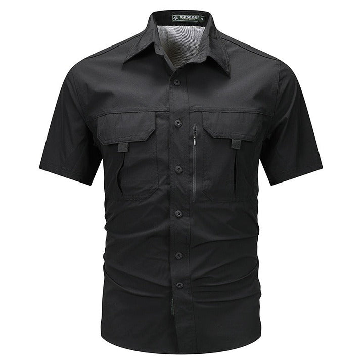Chemise homme à manches courtes en polyester technique - Mateo