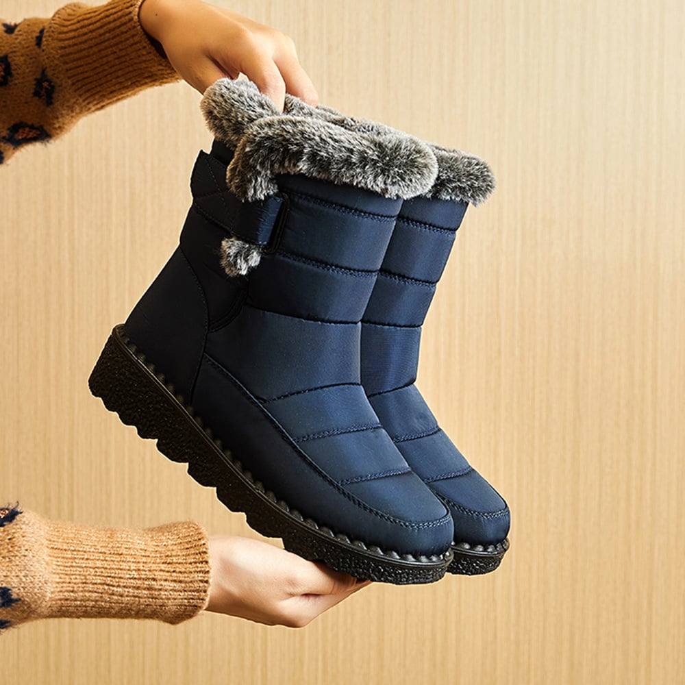 Bottes d'hiver matelassées pour femmes avec doublure en nounours - Liora