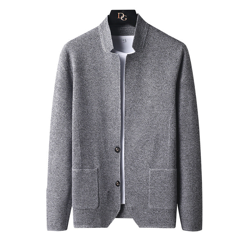 Veste en maille pour homme avec col mao - Karl