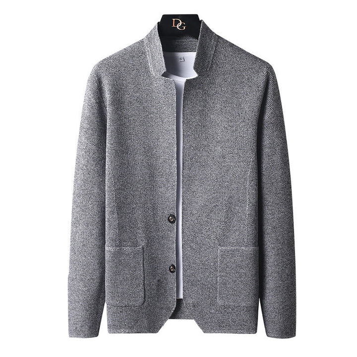 Veste en maille pour homme avec col mao - Karl