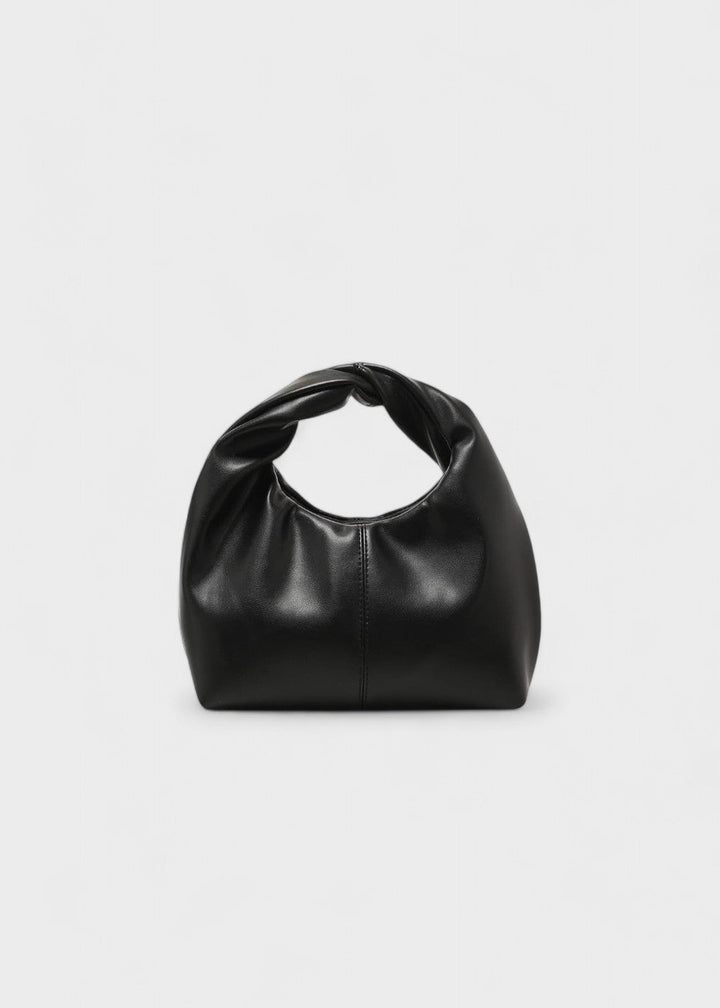 Sac hobo femme poignée ronde cuir synthétique design moderne - Mauve