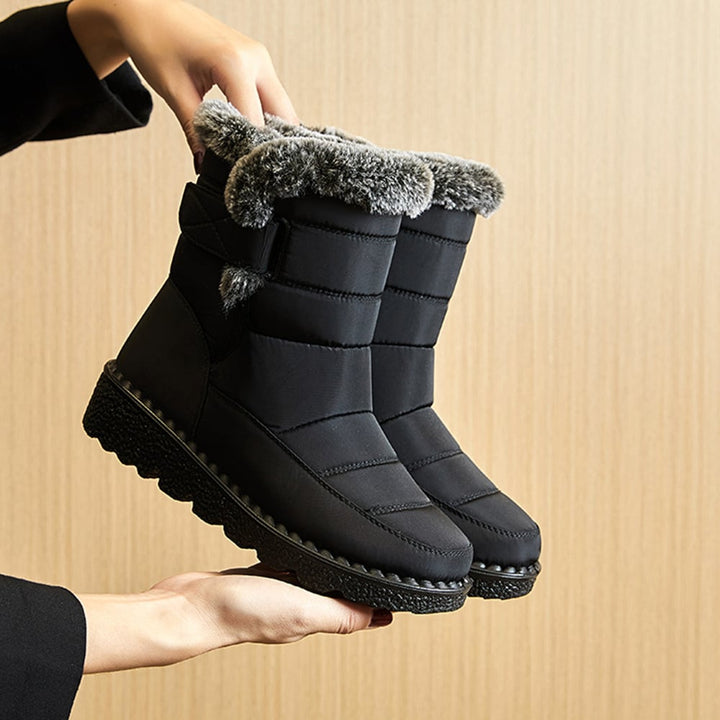 Bottes d'hiver matelassées pour femmes avec doublure en nounours - Liora