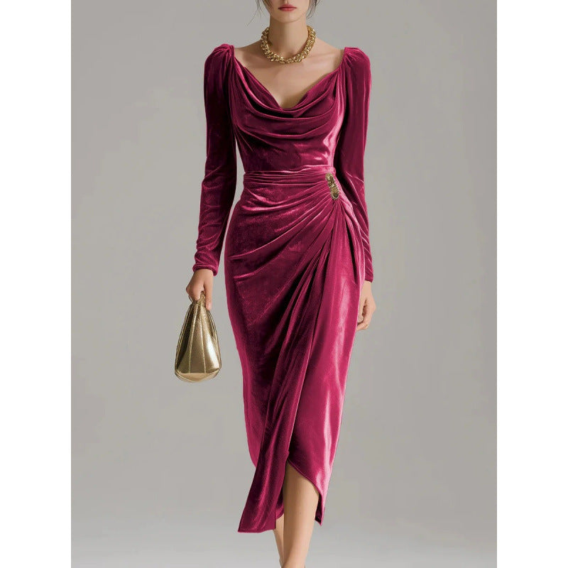 Robe longue en velours - Nareen
