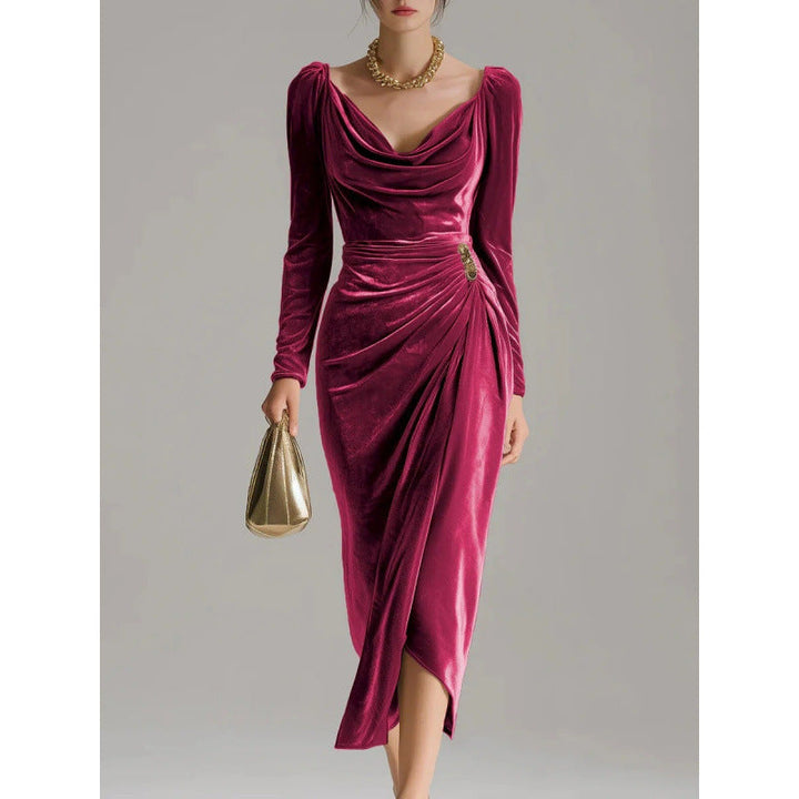 Robe longue en velours - Nareen