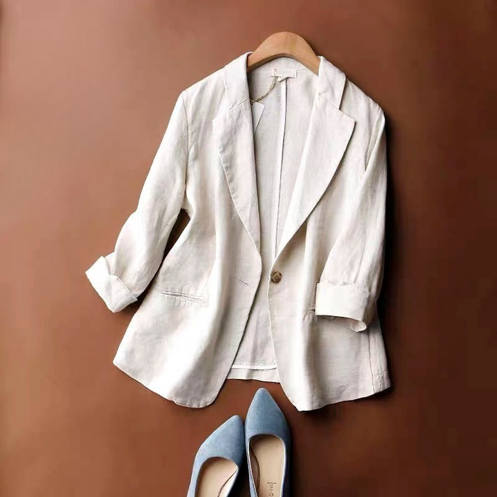 Blazer décontracté en lin pour femme - Amara